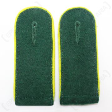 Signals EM Shoulder Boards Bottle Green (Lemon Yellow piped) 