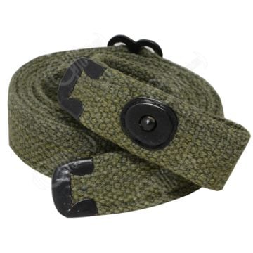 This view shows the M1 Carbine Webbing Sling - Green