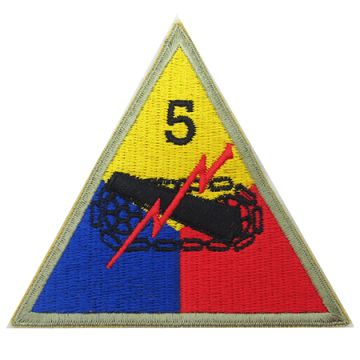 Triangular insignia of 5th. Armored Division (Victory Division)
