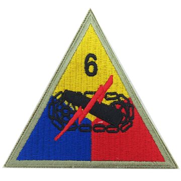 Triangular insignia of 6th Armored Division (Super sixth)