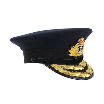 WW2 British Royal Navy Blue Visor Cap - Admiral