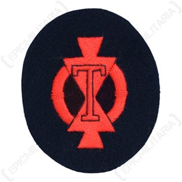 WW2 Kriegsmarine Torpedo Specialist Trade Badge - Blue Backing