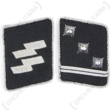 WW2 German Waffen-SS Obersturmfuhrer Collar Tabs