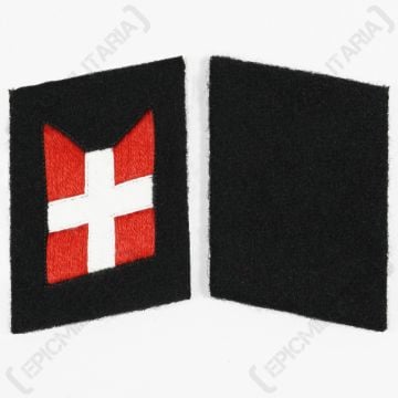 WW2 German Danish Flag Collar Tabs