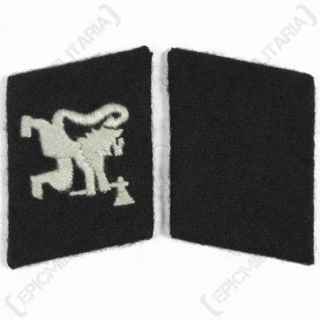 WW2 German Lion with Axe Frw. Legion Norwegen Collar Tabs