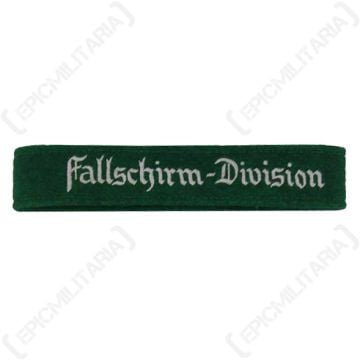WW2 German Luftwaffe Fallschirm-Division EM Cuff Title
