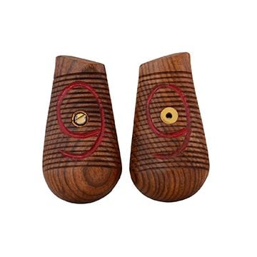 WW2 German Mauser C96 Wooden Red 9 Pistol Grips