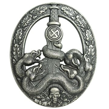 German Anti-Partisan Badge - Antique Silver