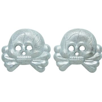 Panzer Collar Tab Skull Pair