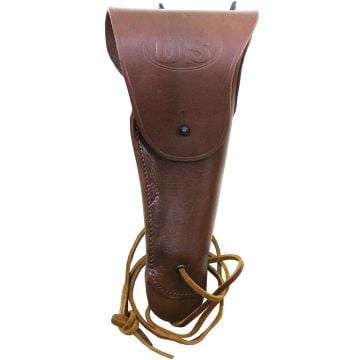 Front view of mid brown leather US M1916 Colt Pistol Holster