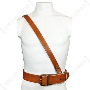 British Sam Browne Leather Belt