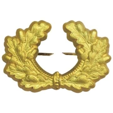 Metal Army Peaked Cap Wreath - Gold