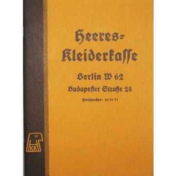 WW2 German Heeres Kleiderkasse Uniform Catalogue Cover