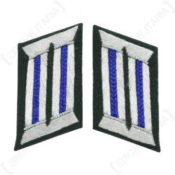 WW2 German Officer Collar Tabs Medical Blue