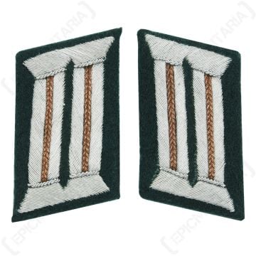WW2 German Officer Collar Tabs (Copper Brown)