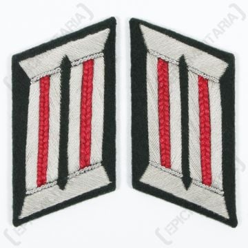 German Army Officer Collar Tabs (Artillery Red)