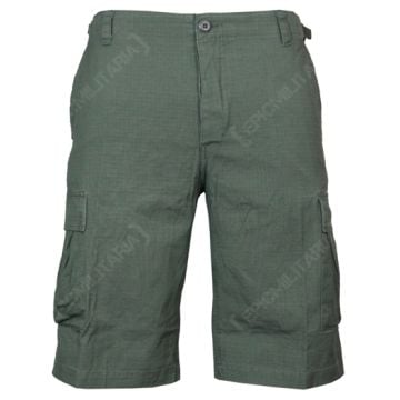 Front view of a pair of Olive Green BDU Rip Stop Cargo Shorts