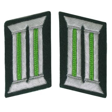 WW2 German Officer Collar Tabs (Light Green)