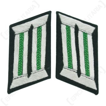 German Army Officer Collar Tabs Panzer Grenadier Green