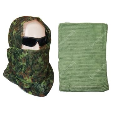 Camouflage Net Scarf - Olive Green