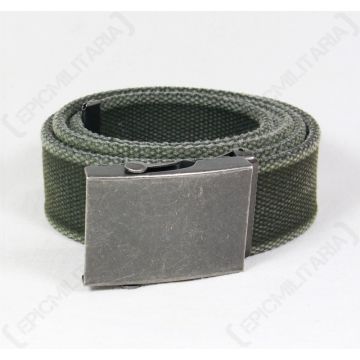 Vintage Trouser Belt - Olive Green