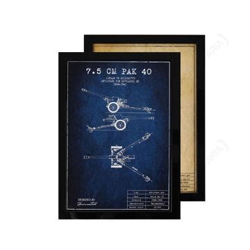 WW2 German 7.5 cm Pak 40 Framed Print