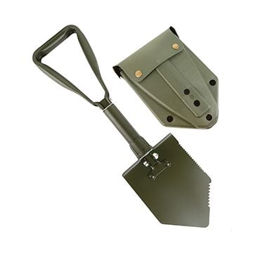 German Army Style Olive Drab Shovel and Cover - Type 2