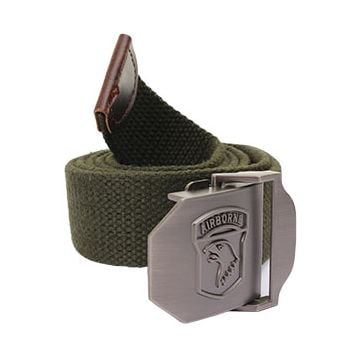 Cotton 101st Airborne 38mm Belt - Green