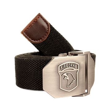 Cotton 101st Airborne 38mm Belt - Black