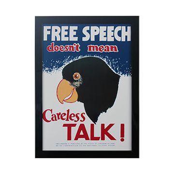 WW2 American Careless Talk Framed Print