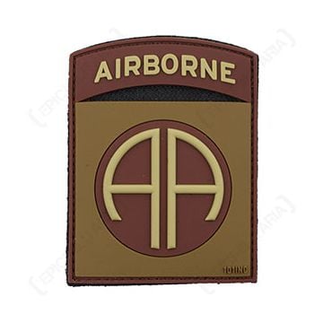 PVC 82nd Airborne Hook & Loop Patch - Desert