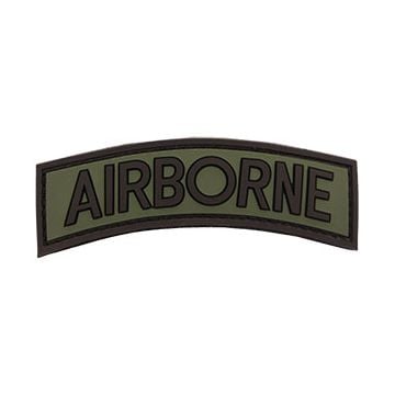 PVC Airborne Hook & Loop Shoulder Patch - Olive