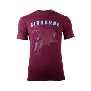 Pegasus Large Logo Airborne T-Shirt - Maroon
