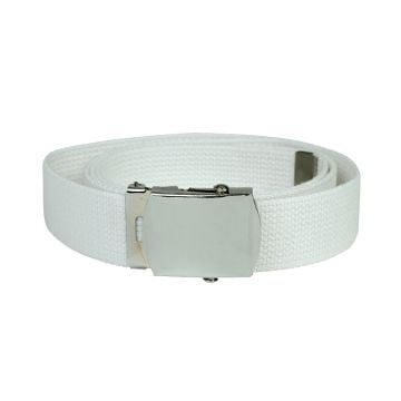 Cotton 30mm Trouser Belt - White