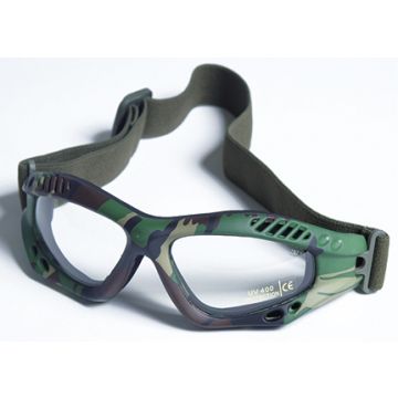 Commando 'Air Pro' Goggles- WOODLAND CAMO CLEAR