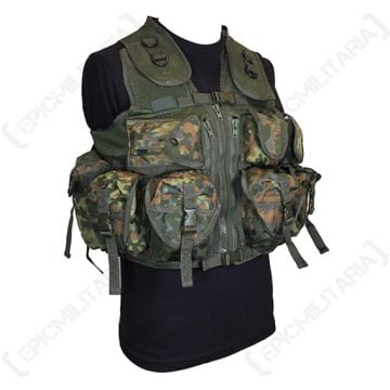 9 Pocket Flecktarn Camo Tactical Vest