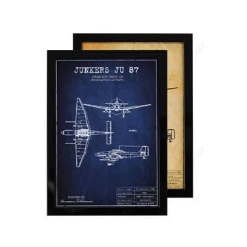 Junkers JU 87 Framed Blueprint