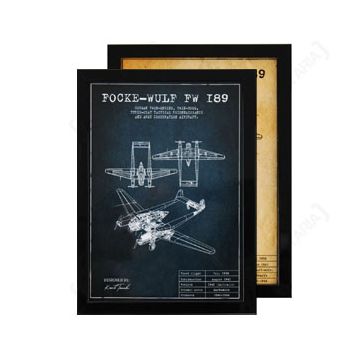 Focke-Wulf FW 189 Framed Blueprint