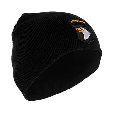 101st Airborne Beanie Hat - Black