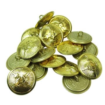 Czechoslovakian Gold Tunic Button (12 Pack)