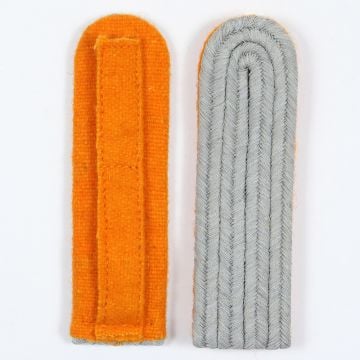 WW2 German Officer Shoulder Boards Orange Piped Front and Back