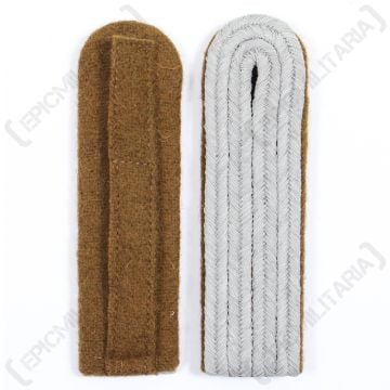 German Officer Shoulder Boards - Copper Brown Piped