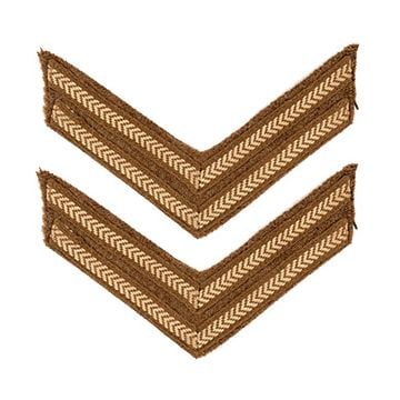 This view shows both British Army Stripe Rank Chevrons for Corporal. thumbnail.