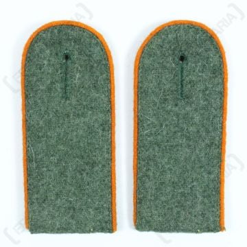 WW2 German Police EM Shoulder Boards Field Grey (Orange Piped)