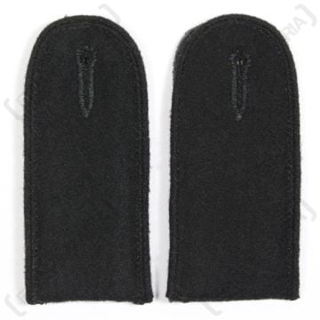 Waffen SS EM Shoulder Boards (Black piped)