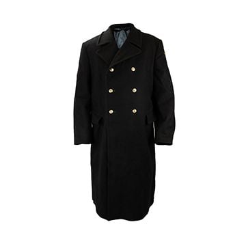 Original Russian Armed Forces Naval Wool Greatcoat - Black