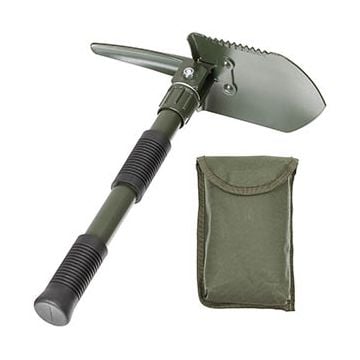 Olive Tactical Folding Shovel with Case