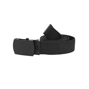 US Style 30mm Cotton Belt with Black Buckle - Black