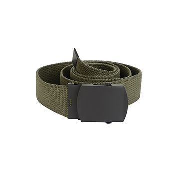 US Style 38mm Cotton Belt with Black Buckle - Olive Drab