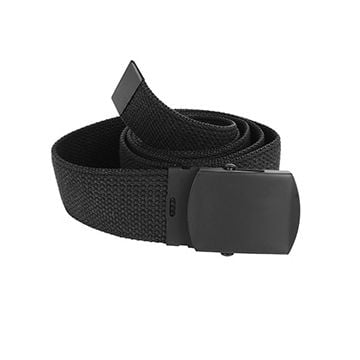 US Style 38mm Cotton Belt with Black Buckle - Black
